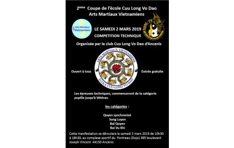 2ème Coupe de l'école Cuu Long Vo Dao 